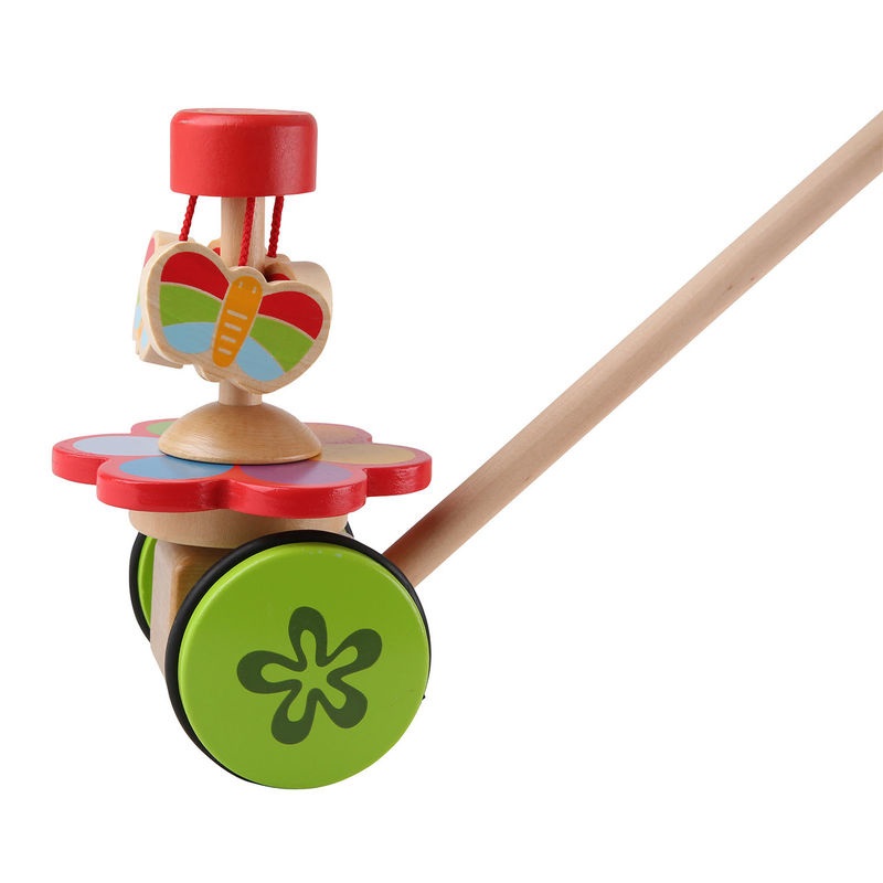 Hape E0341 - Giocattolo Trainabile Spingi Farfalle Ballerine in Legno per Bambini dai 12 Mesi