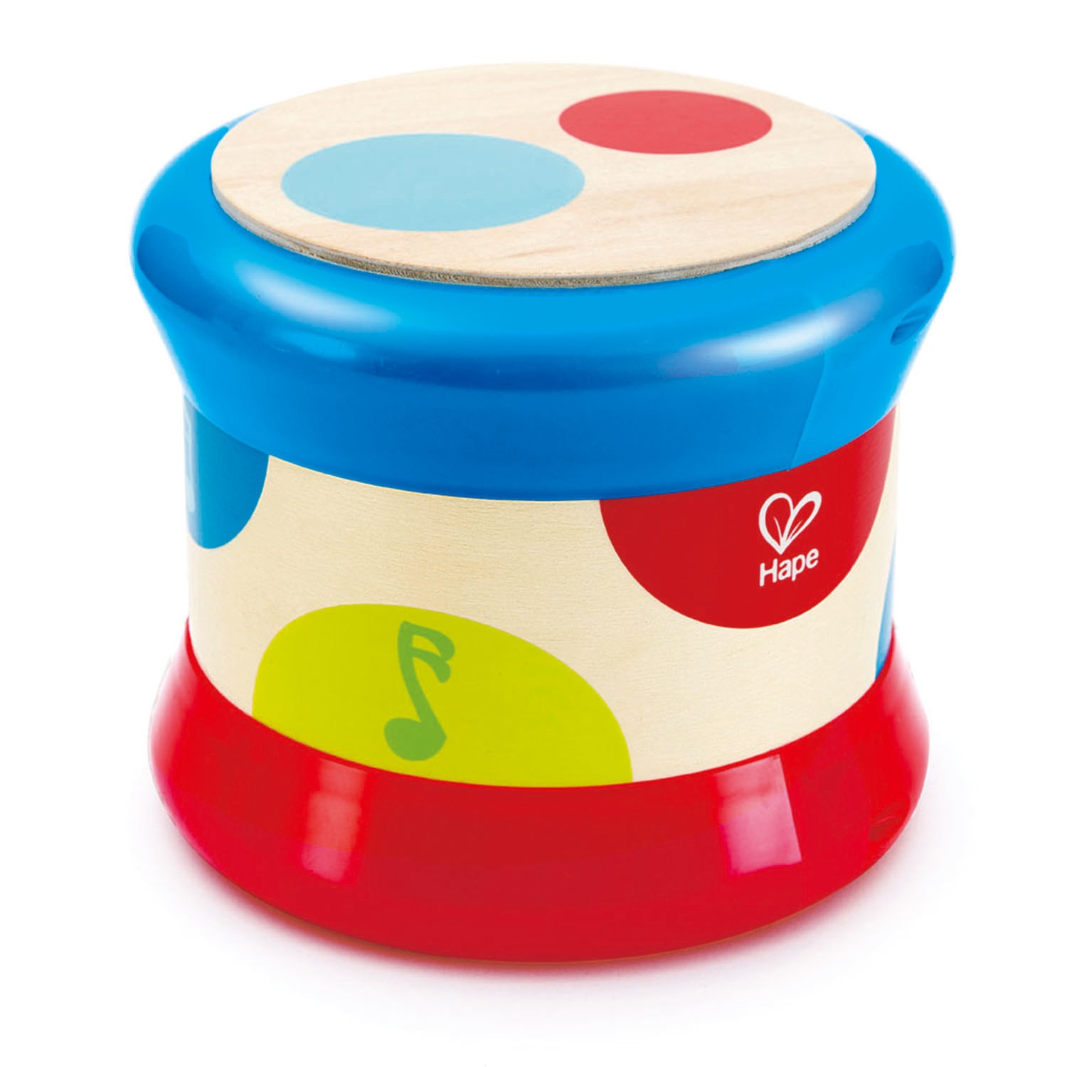Hape Baby Tamburo - Giocattolo musicale educativo con suoni e luci per bambini dai 6 mesi