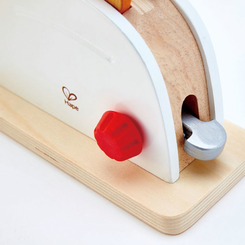 Hape Set Tostapane Pop-up in Legno con Accessori per la Colazione - Gioco per Bambini dai 3 Anni