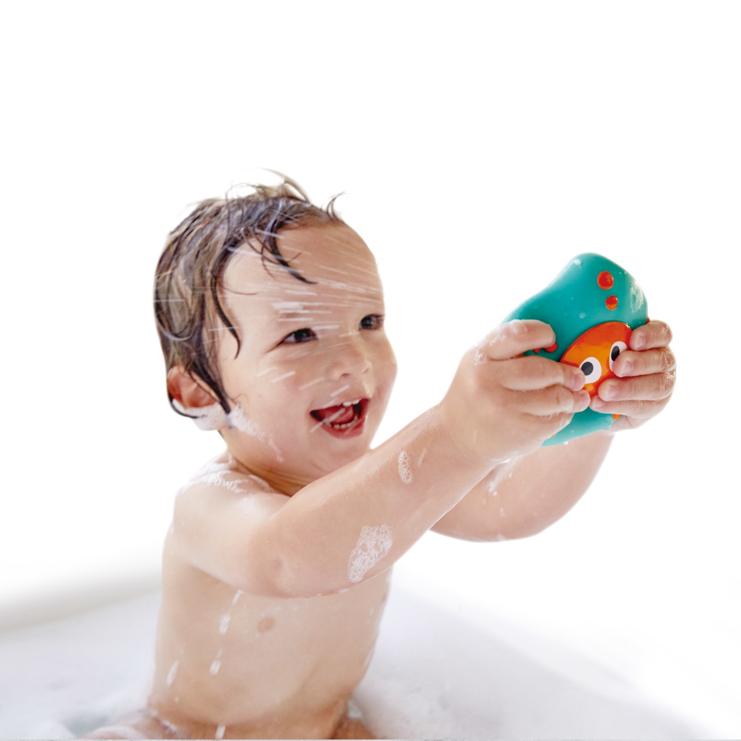 Hape E0213 Giocattolo per il Bagno - Set Polpo e Stella Marina Multicolore con Funzione Spruzzante