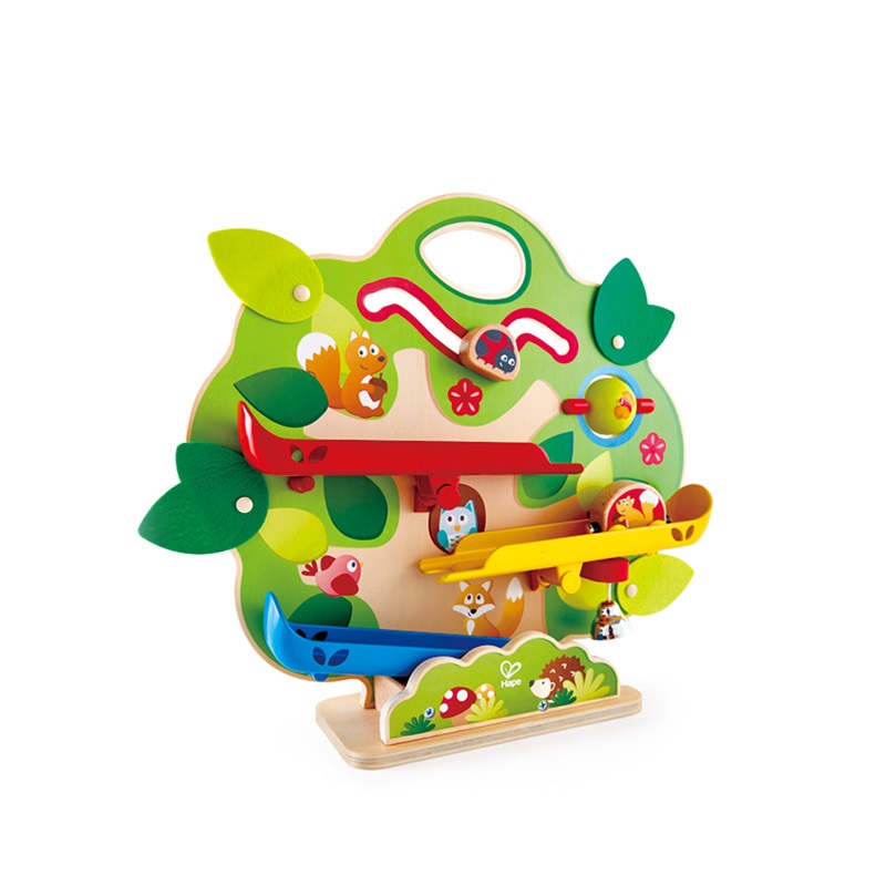Hape Circuito per Scoiattoli - Gioco Educativo Interattivo con Scoiattolo Scivolante e Campanella