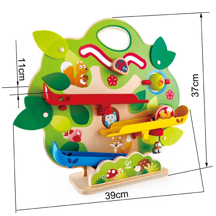 Hape Circuito per Scoiattoli - Gioco Educativo Interattivo con Scoiattolo Scivolante e Campanella