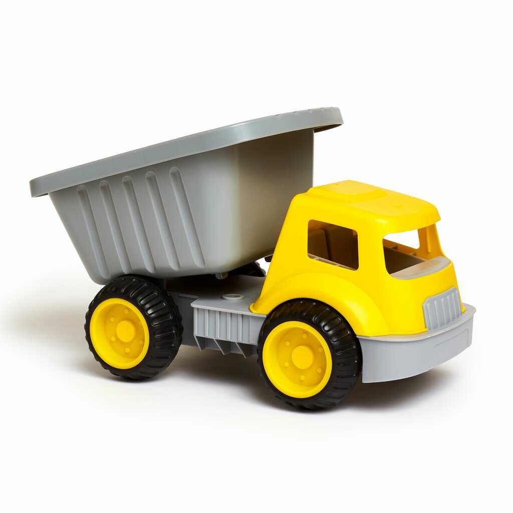 Hape Camion per Sabbia Autoribaltabile Giallo e Grigio - Giocattolo per Bambini dai 18 Mesi
