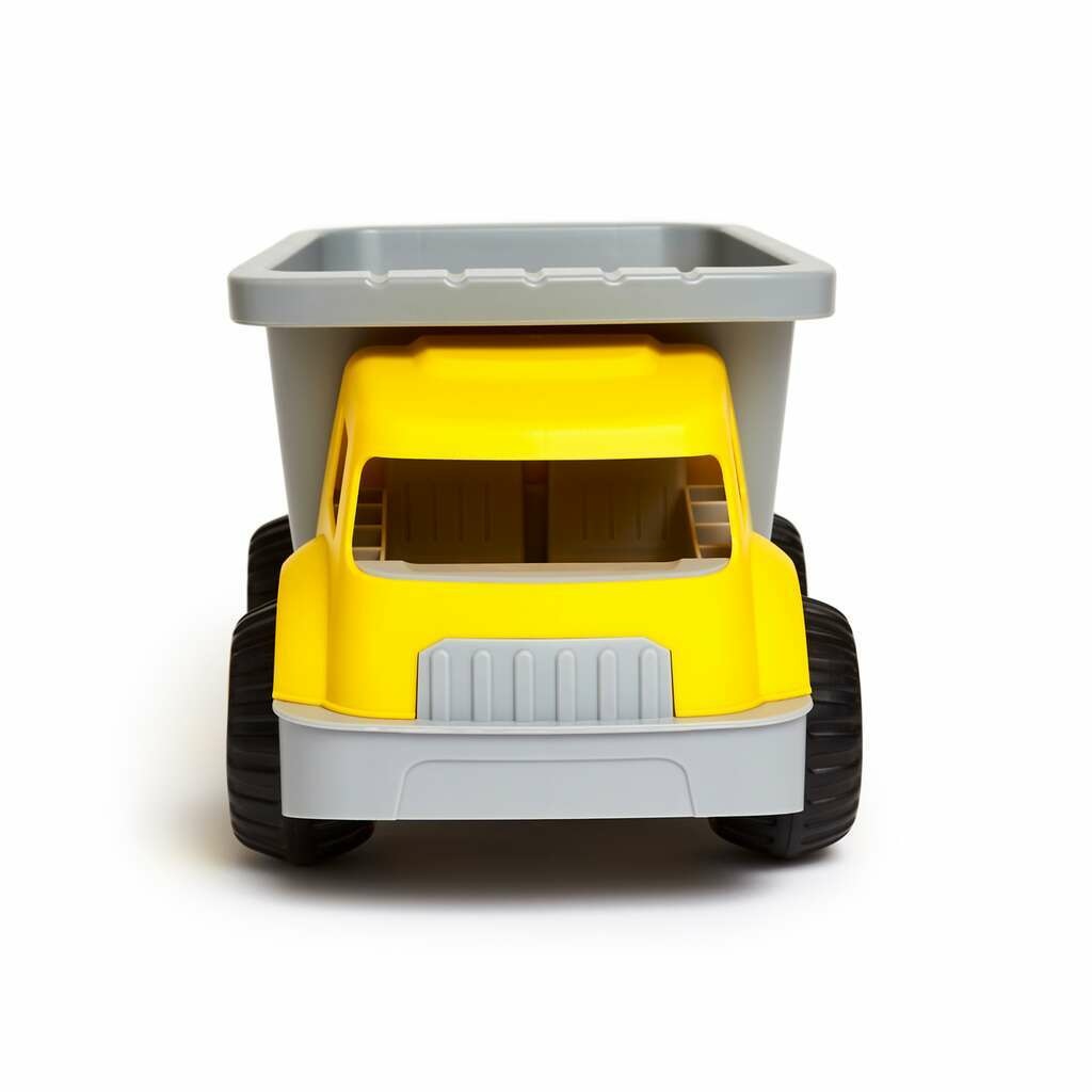 Hape Camion per Sabbia Autoribaltabile Giallo e Grigio - Giocattolo per Bambini dai 18 Mesi