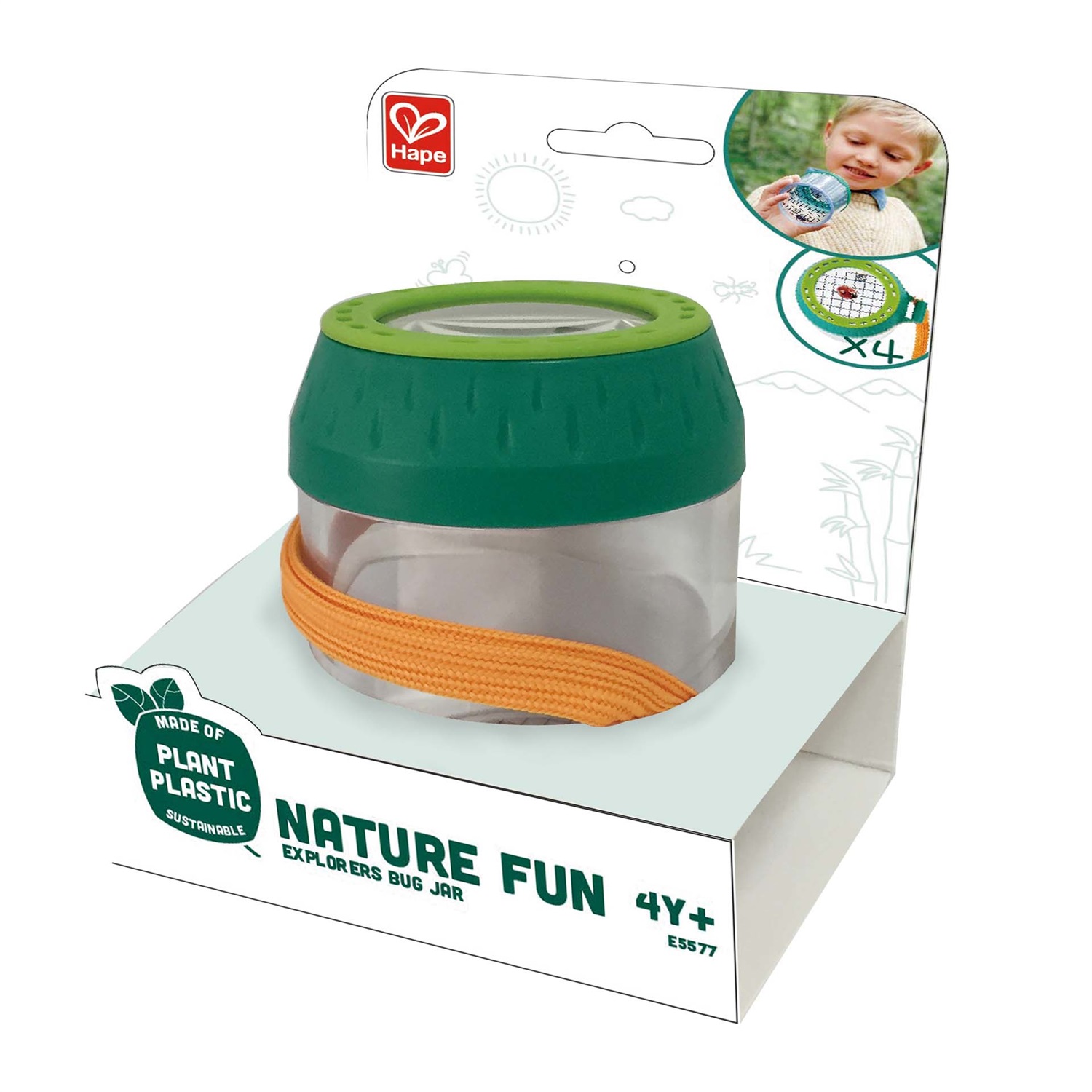 Hape Nature Fun - Barattolo per gli insetti, Centro studi cruelty-free per osservare la vita degli insetti dai 4 anni