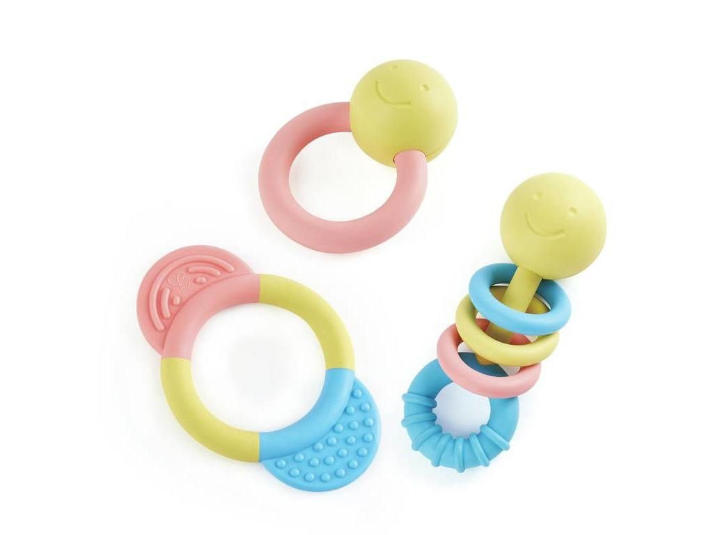 Hape Set Sonagli e Massaggiagengive 0 | Morbido in Riso Giapponese Ecologico e Atossico per Neonati