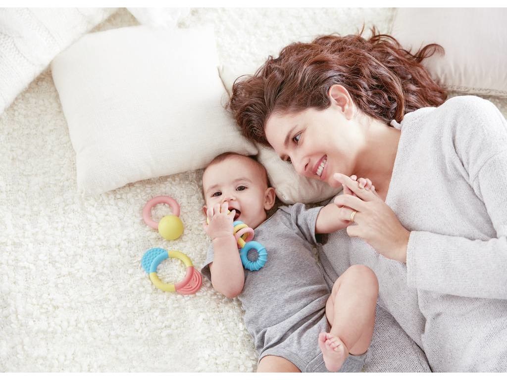 Hape Set Sonagli e Massaggiagengive 0 | Morbido in Riso Giapponese Ecologico e Atossico per Neonati