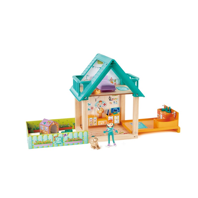HAPE E3408 Set Veterinario con Cuccia per Cani e Gatti e Accessori Inclusi