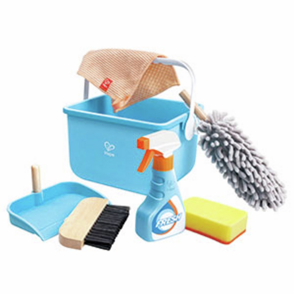 Hape Set di Pulizia per Giocattoli con Secchio e Accessori Completi