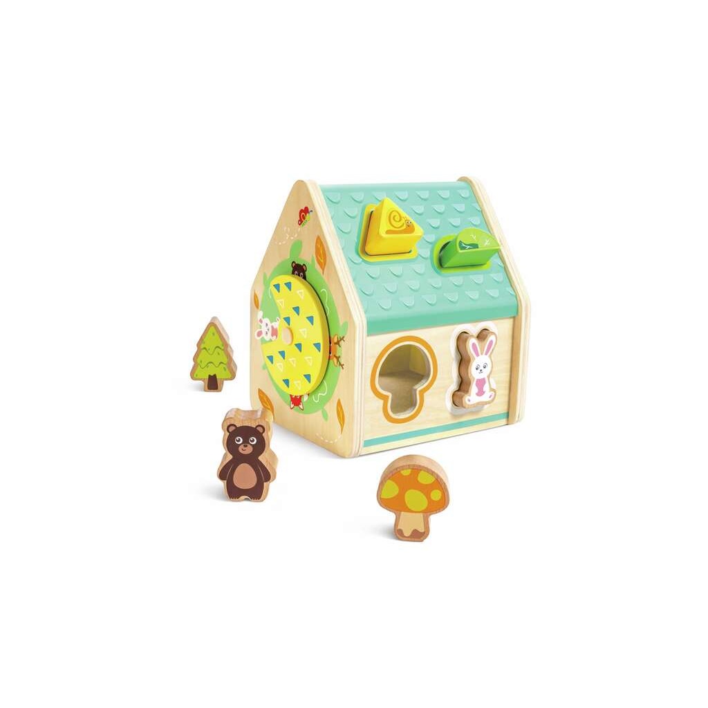 Hape Selezionatore di forme di animali - Giocattolo educativo per lo sviluppo delle abilità motorie e il riconoscimento delle forme