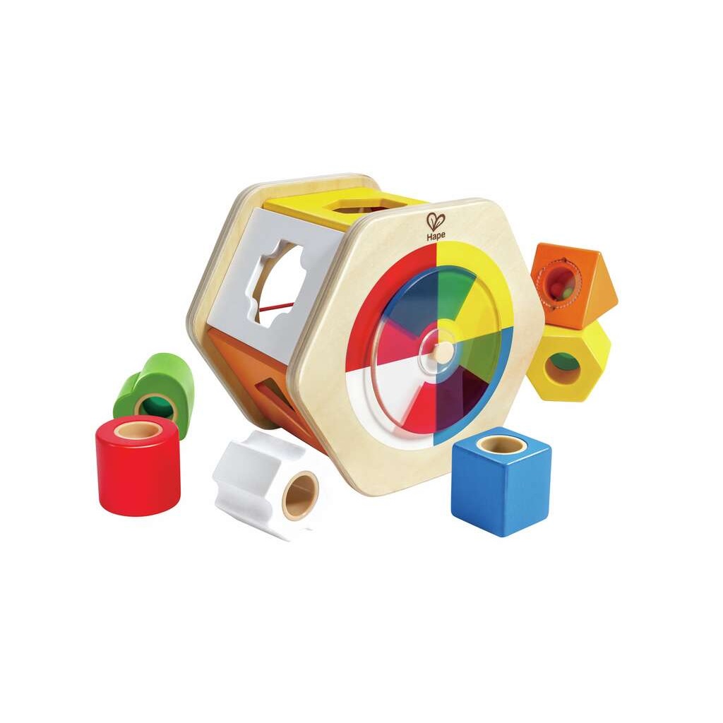 Hape Meraviglioso Smistatore di Forme in Legno - Giocattolo Educativo per Sviluppo delle Abilità Motorie e Riconoscimento dei Colori