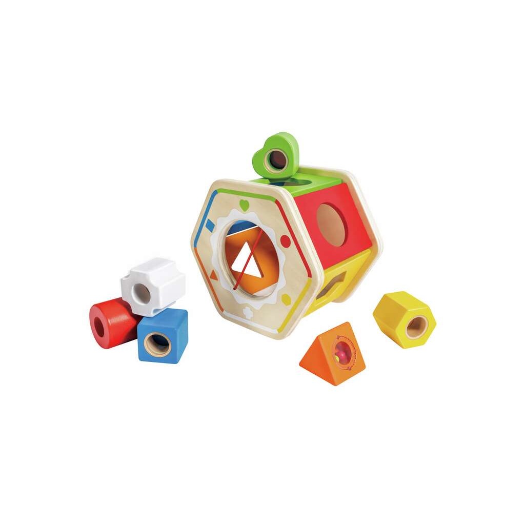 Hape Meraviglioso Smistatore di Forme in Legno - Giocattolo Educativo per Sviluppo delle Abilità Motorie e Riconoscimento dei Colori