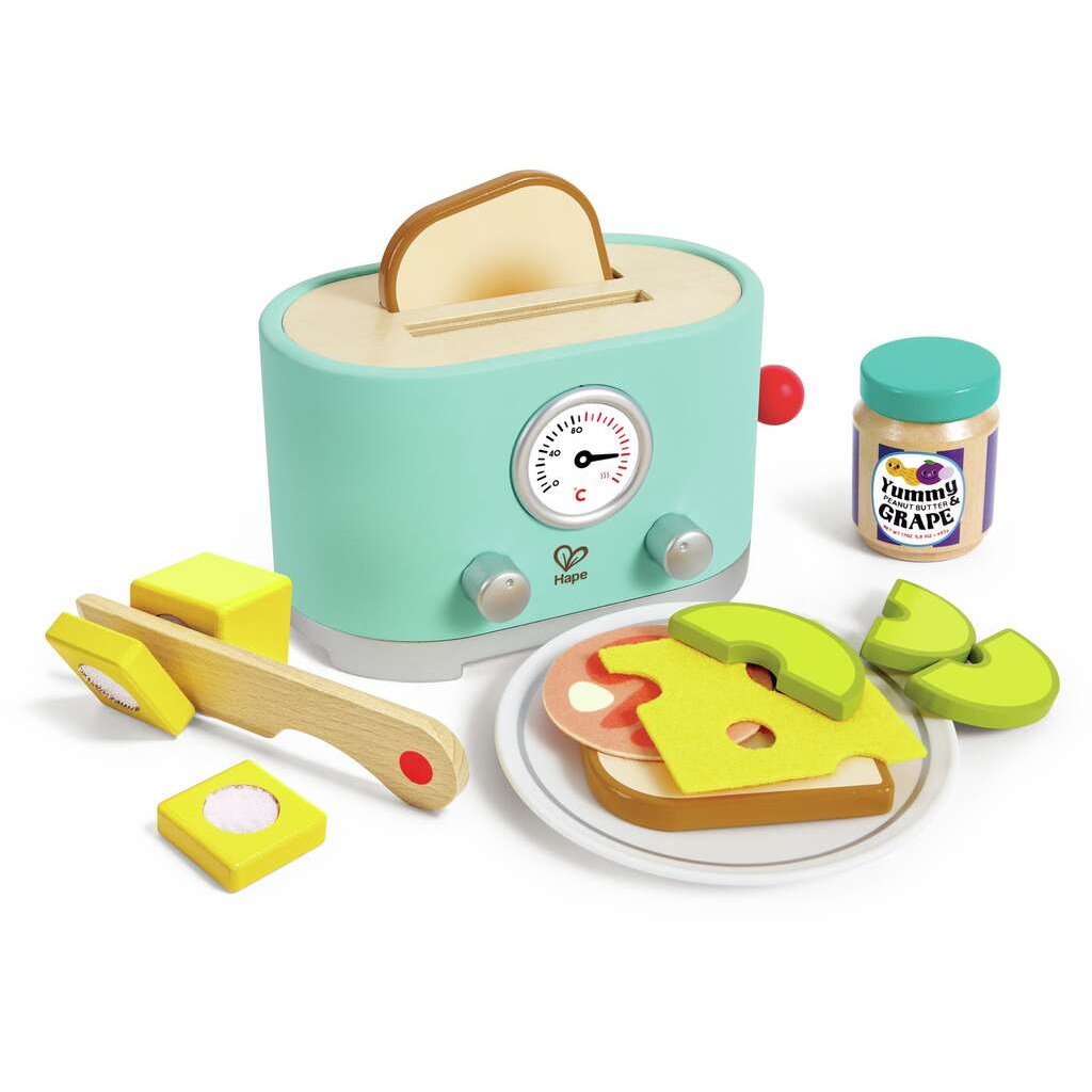 Hape Set di Tostapane a Comparsa Moderno con Timer e Suono - Gioco Creativo per Bambini a Partire da 2 Anni