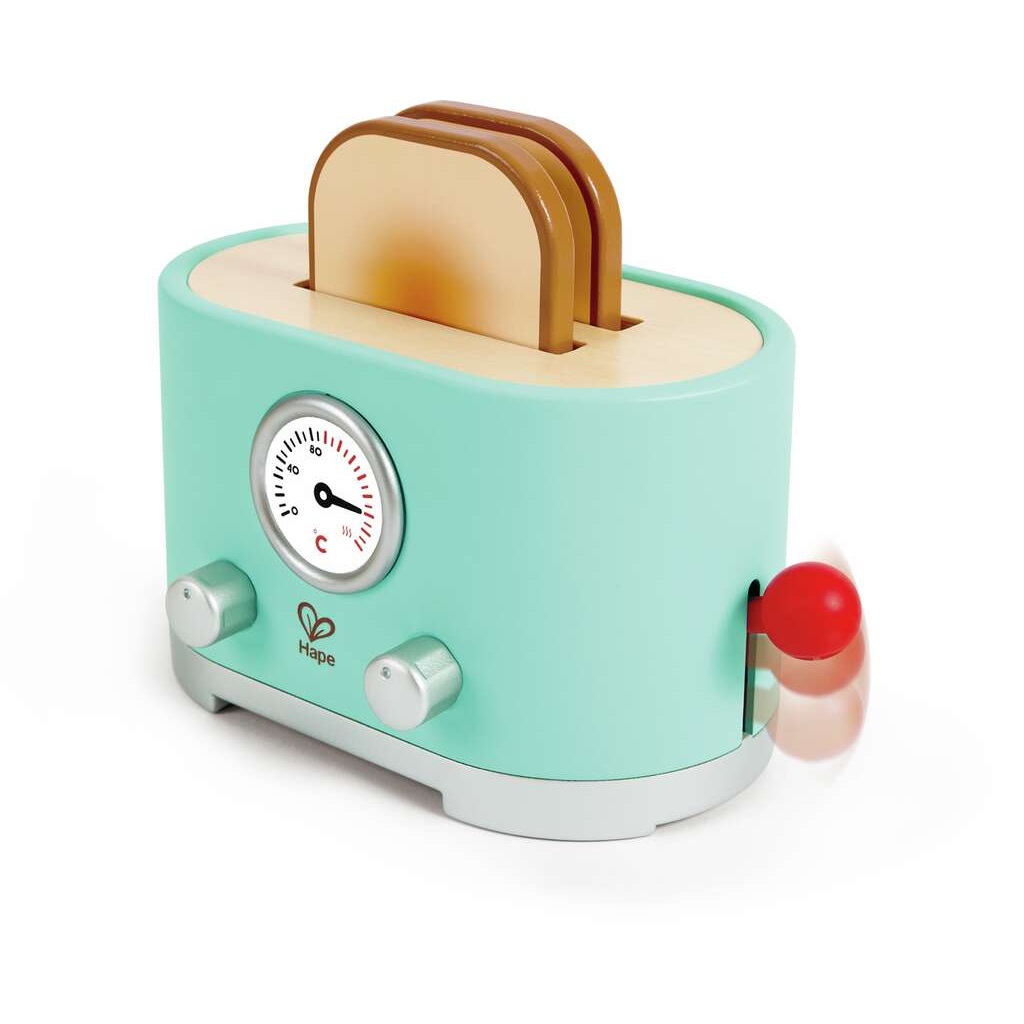 Hape Set di Tostapane a Comparsa Moderno con Timer e Suono - Gioco Creativo per Bambini a Partire da 2 Anni