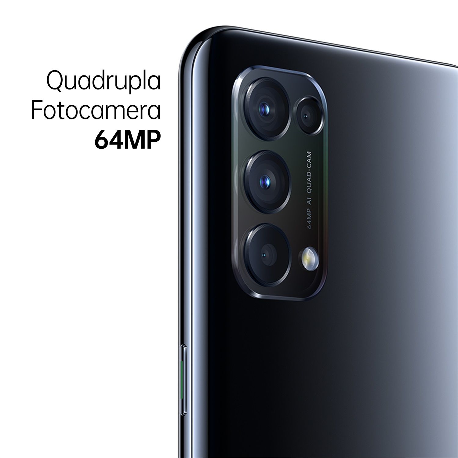OPPO Find X3 Lite Smartphone 5G, Qualcomm 765G, Display 6.43'' FHD AMOLED, 4 Fotocamere 64MP, RAM 8GB ESPANDIBILE FINO A 13GB, ROM 128GB, Batteria 4400mAh, Dual Sim, Versione Italiana, Colore Starry Black