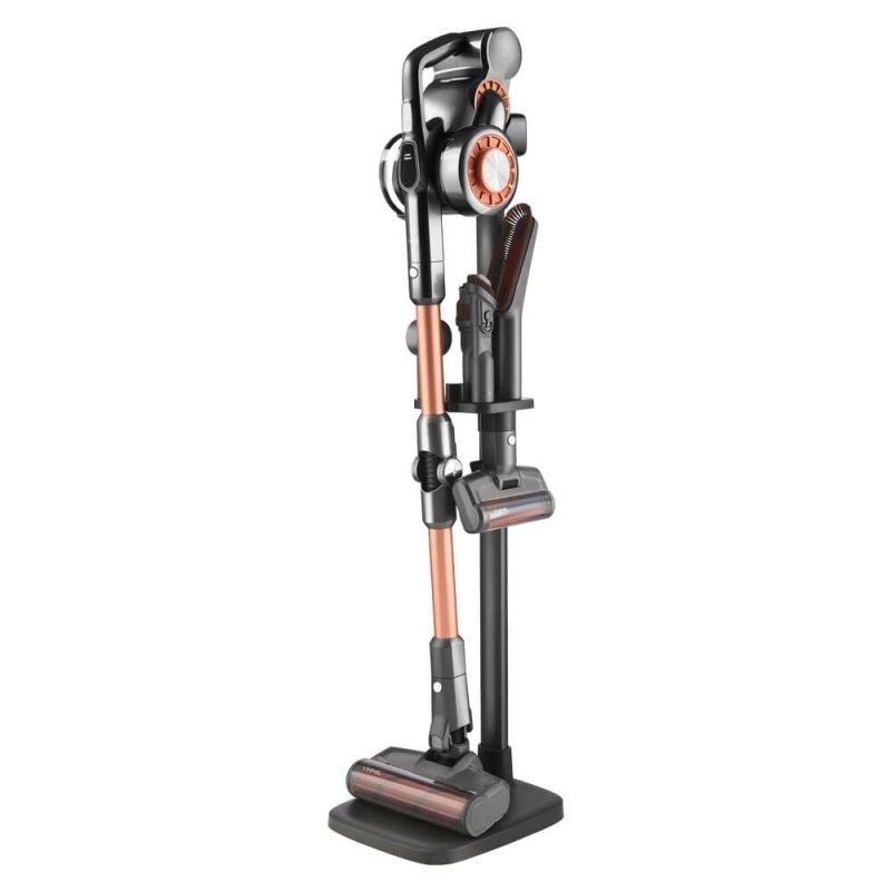 JIMMY H9 Pro Scopa Elettrica Senza Filo 2 in 1, Batteria Estraibile, 600W, 200AW, Filtro HEPA, Autonomia 80 Minuti, Colore Oro e Grigio