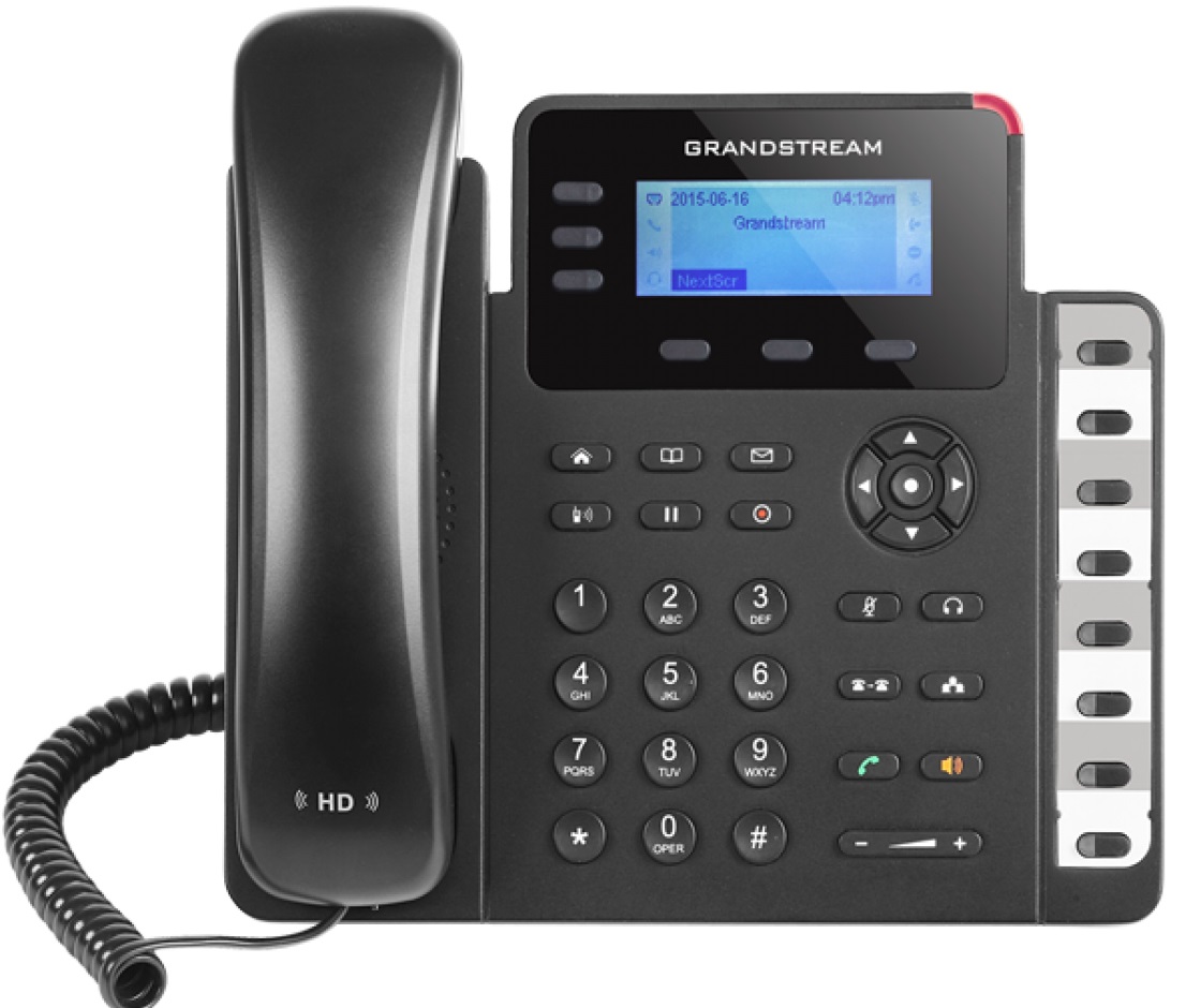 Grandstream GXP1630 Telefono IP Nero e Grigio - 3 Linee LCD con Garanzia di 3 Anni