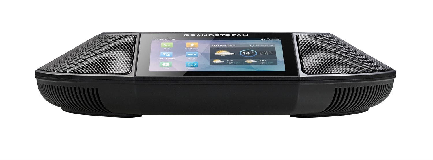 Grandstream Networks GAC2500 Telefono IP Conferenza Nero con Wi-Fi, Bluetooth, Touch Screen, Voce a 360°, 7 Partecipanti, Display LCD 800x480