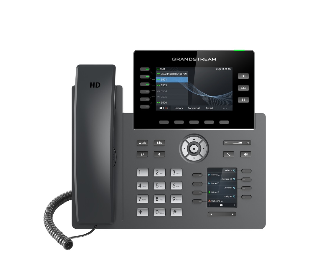 Grandstream GRP2616 Telefono IP Nero con 6 Linee e Display TFT 4.3