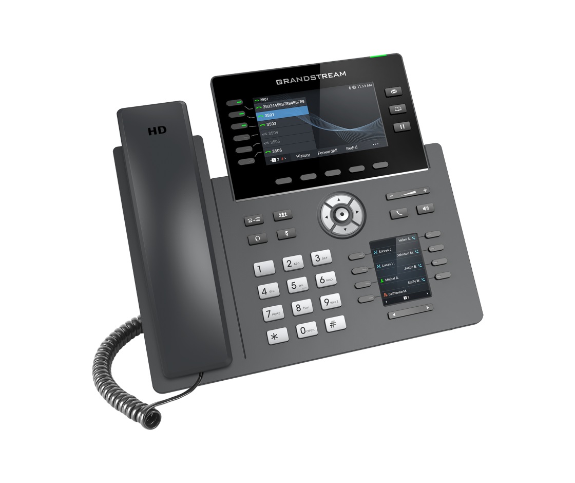 Grandstream GRP2616 Telefono IP Nero con 6 Linee e Display TFT 4.3