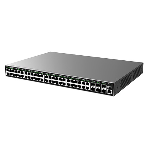 Grandstream Networks GWN7806P Switch di Rete Gestito L2 Gigabit Ethernet (10/100/1000) con Supporto Power over Ethernet (PoE) Grigio, 48 Porte GbE RJ45, Potenza Totale 360 W