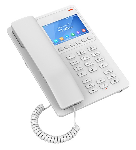 Grandstream GHP630W - Telefono da scrivania per hotel con display LCD a colori, PoE, WiFi Dual Band 6 e audio conferenza