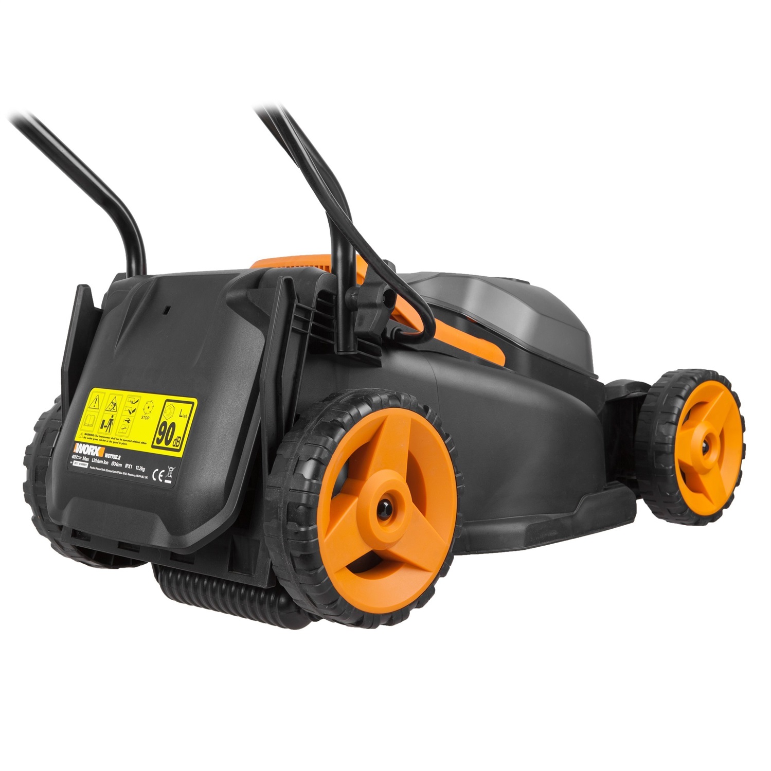 WORX WG779E Tagliaerba a Batteria 40V con Larghezza di Taglio 34 cm, 2 Batterie da 2,5Ah, Regolazione Altezza 20-70mm