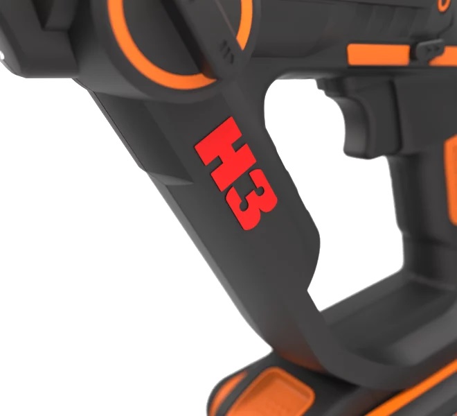 WORX WX390.9 Martello Pneumatico a Batteria 20V, 1.2 Joule, Velocità d'Impatto 5.000 bpm, con Luce LED