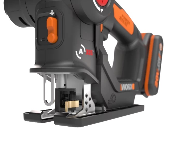 WORX WX550 Seghetto Alternativo e Gattuccio a Batteria 20V con Testa Girevole e Doppio Attacco Lama