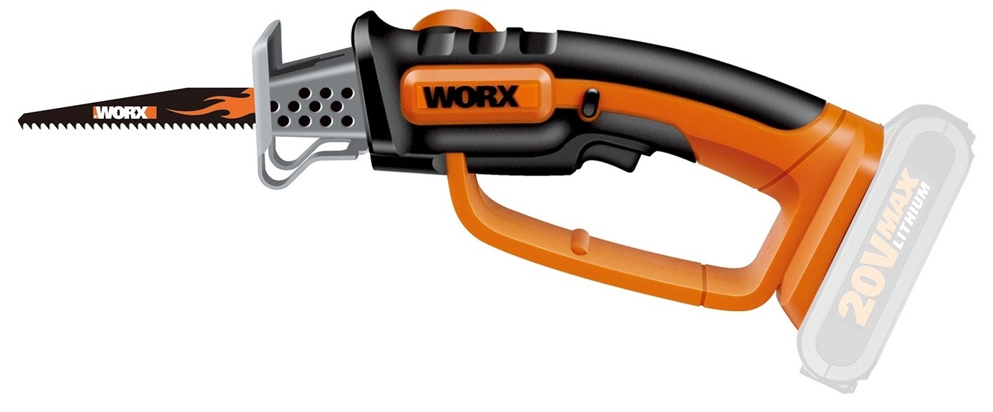 WORX WG894E.9 Seghetto a Batteria 20V con 3 Lame Intercambiabili, Lunghezza Lama 15 cm, 2200 spm, Ergonomico