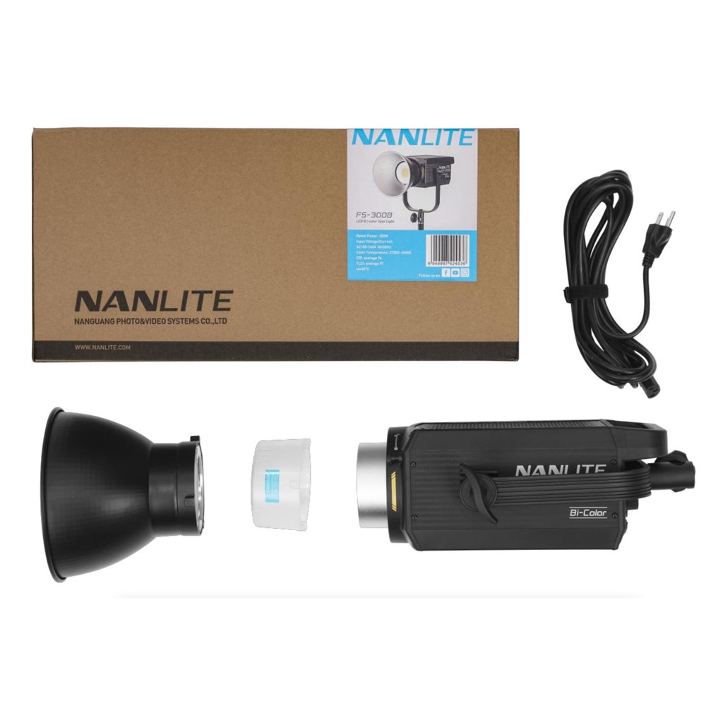 Nanlite FS-300B Bi-Color LED Monolight 350W - Temperatura Colore 2700K-6500K