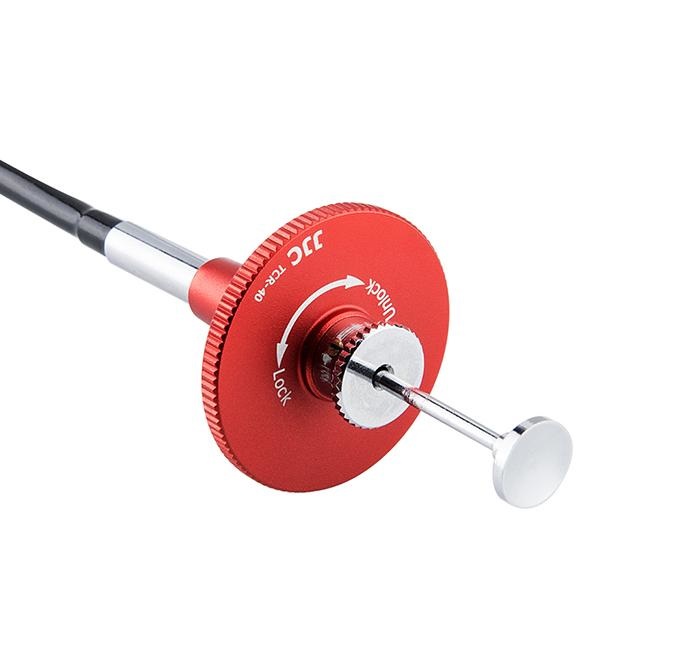 JJC TCR-70R Cavo di Scatto Remoto 0,7 m con Blocco Meccanico per Fotocamere Fujifilm, Leica, Canon, Nikon, Sony (Nero, Rosso)