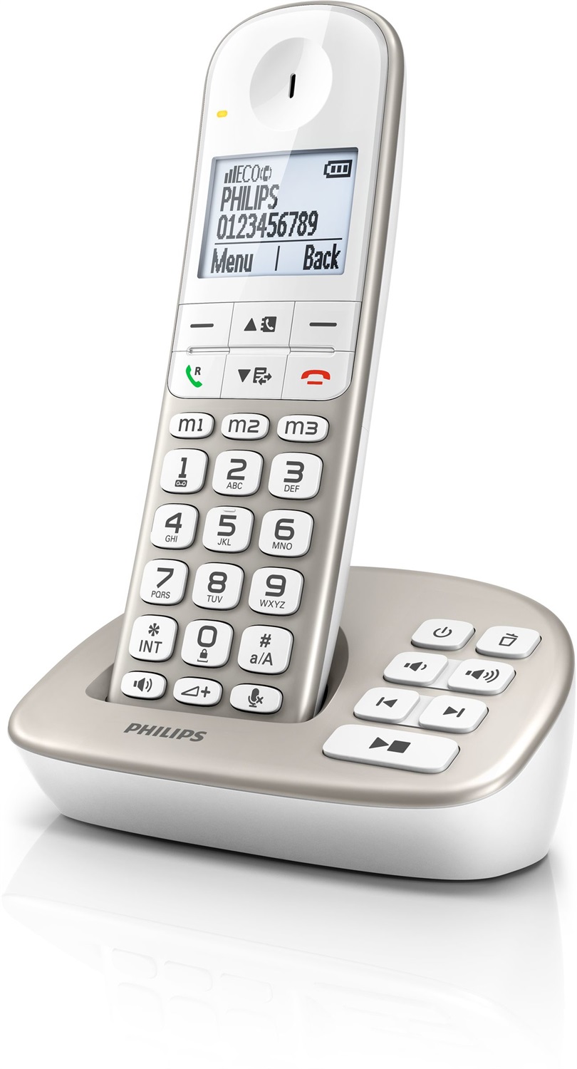 PHILIPS XL4951S/38 Telefono Cordless con Segreteria Telefonica, Display Grafico e Vivavoce - Ideale per Anziani