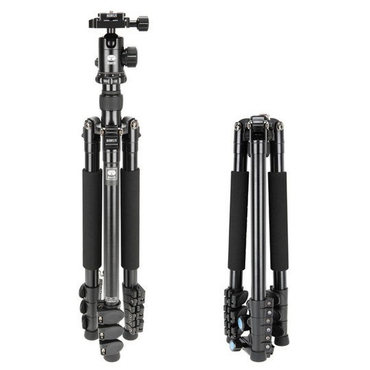 Sirui ET-1004 Treppiede in Alluminio con E-10 Testa a Sfera - Altezza 139 cm, Peso 1,3 kg, Max Carico 8 kg