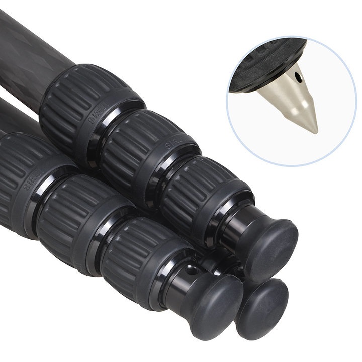 Sirui R-2214X Reporter X Treppiede Universale in Carbonio Nero - 3 Gambe, Capacità 18 kg, Altezza Regolabile 11,5-145 cm