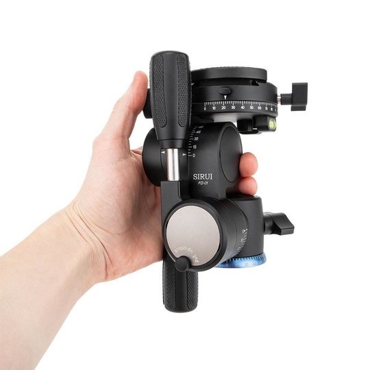 Sirui FD-01 Testa per Treppiede Professionale in Alluminio a Quattro Vie - 770 g, 120 mm, Serraggio a 360°