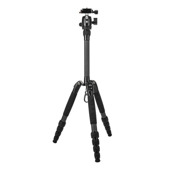 Sirui T-025SK Treppiede in Carbonio UltraLight con Testa a Sfera B-00K - Altezza 128 cm, Peso 0,98 kg, Carico 5 kg