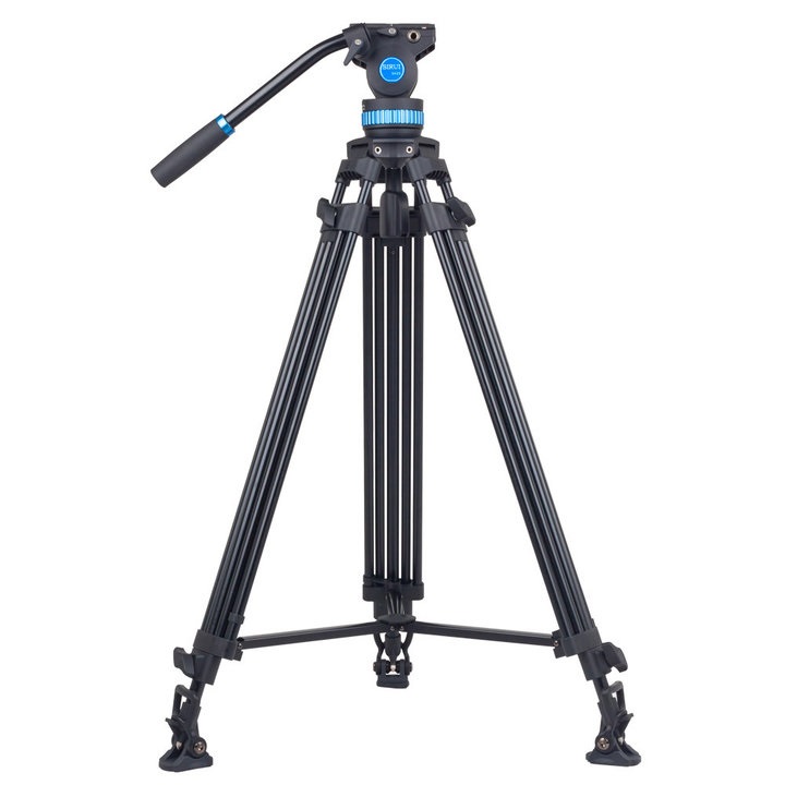 SIRUI SH-25 Treppiede Video Professionale 190cm con Testa Fluida Regolabile per DSLR e Videocamere, Carico Massimo 10kg