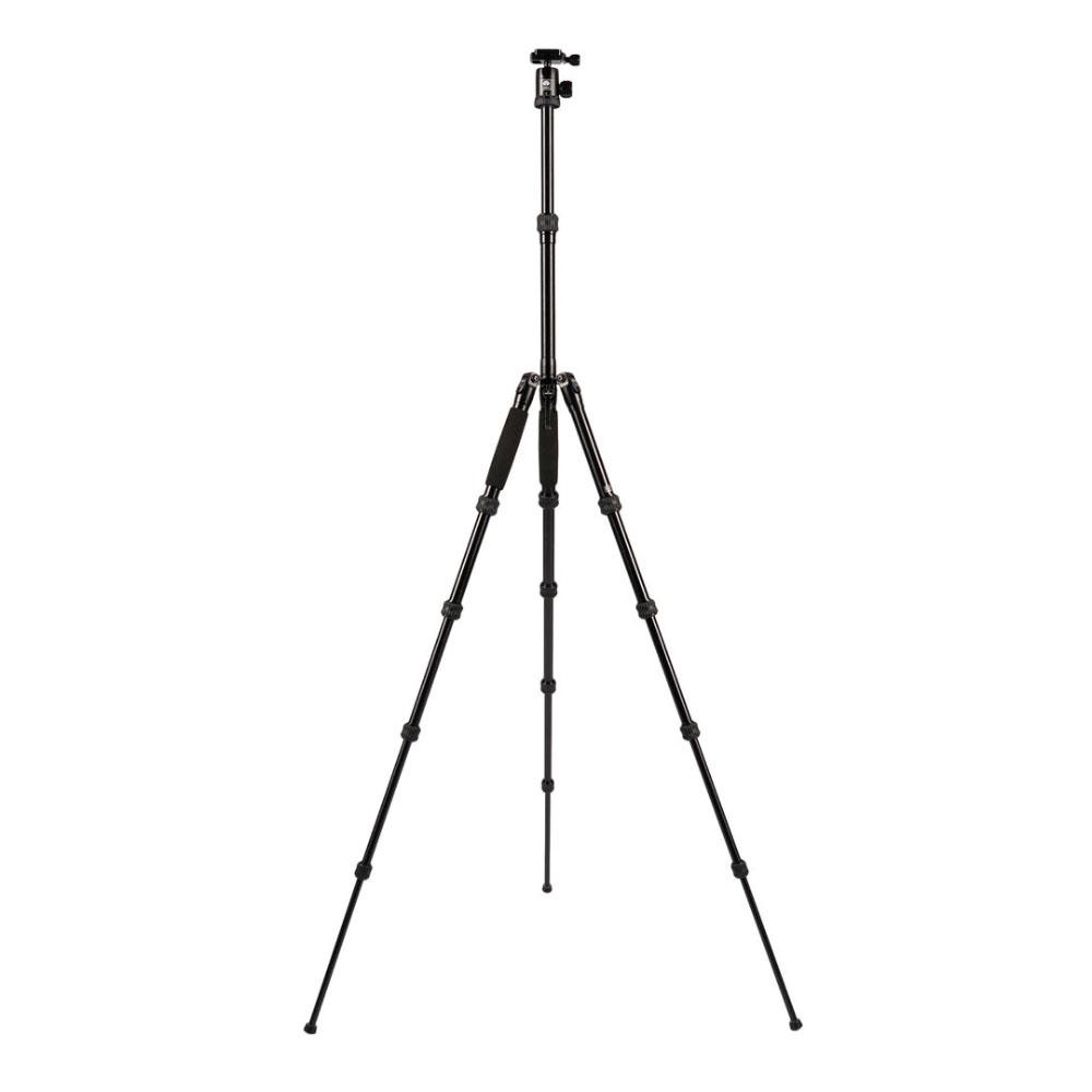 Sirui Traveler 5A - Treppiede da Viaggio in Alluminio Leggero con Testa a Sfera Panoramica 360°, Altezza Massima 138 cm, Carico Massimo 4 kg