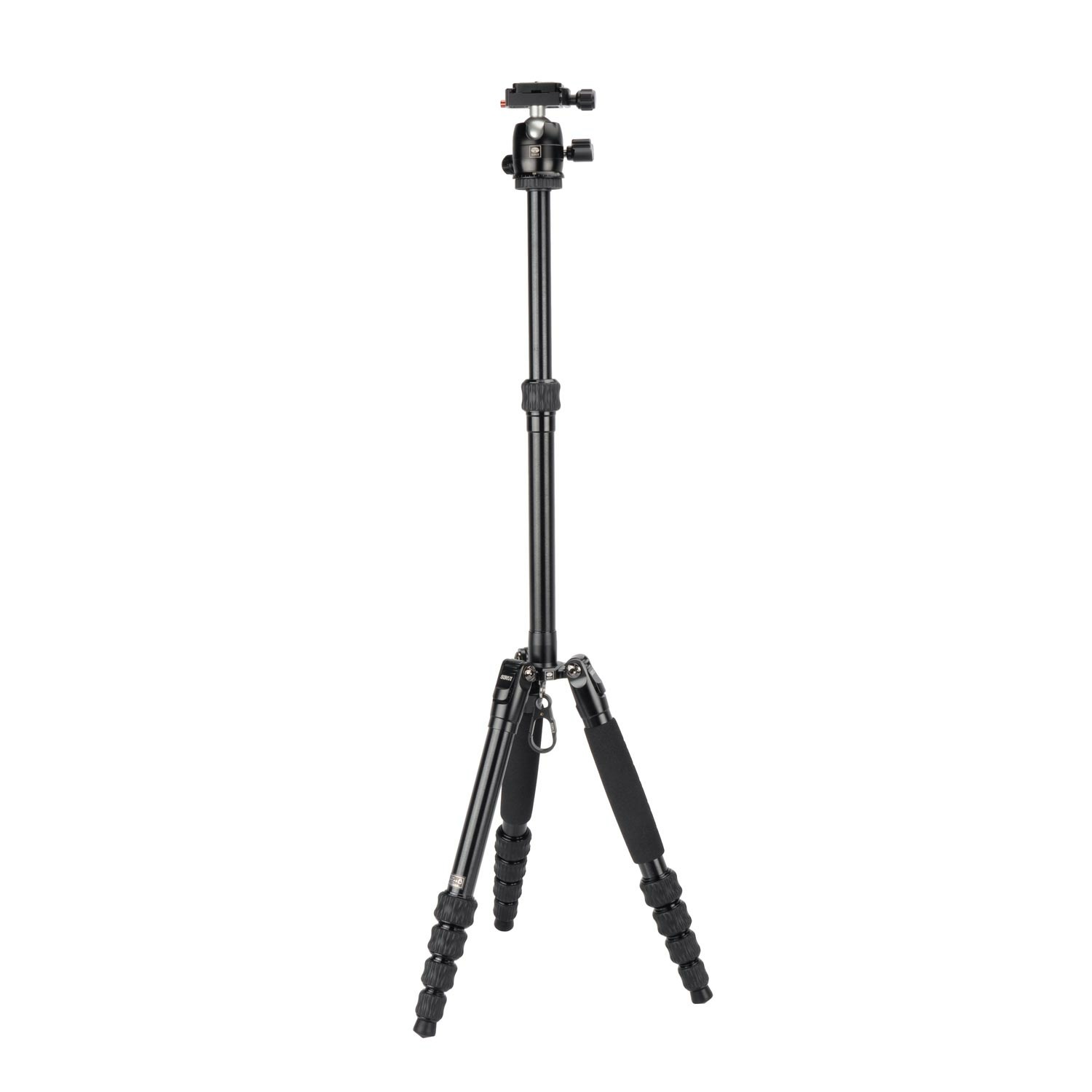 SIRUI Traveler 5AX Treppiede per Fotocamera in Alluminio 52″ con Testa a Sfera B-00K, Piastra Arca Swiss, Altezza Piegata 31,5 cm, Carico Fino a 6 kg, Panorama a 360°