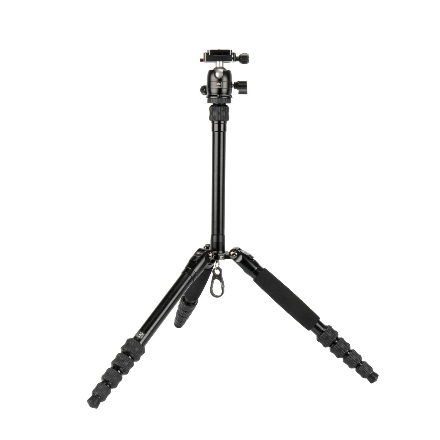 SIRUI Traveler 5AX Treppiede per Fotocamera in Alluminio 52″ con Testa a Sfera B-00K, Piastra Arca Swiss, Altezza Piegata 31,5 cm, Carico Fino a 6 kg, Panorama a 360°