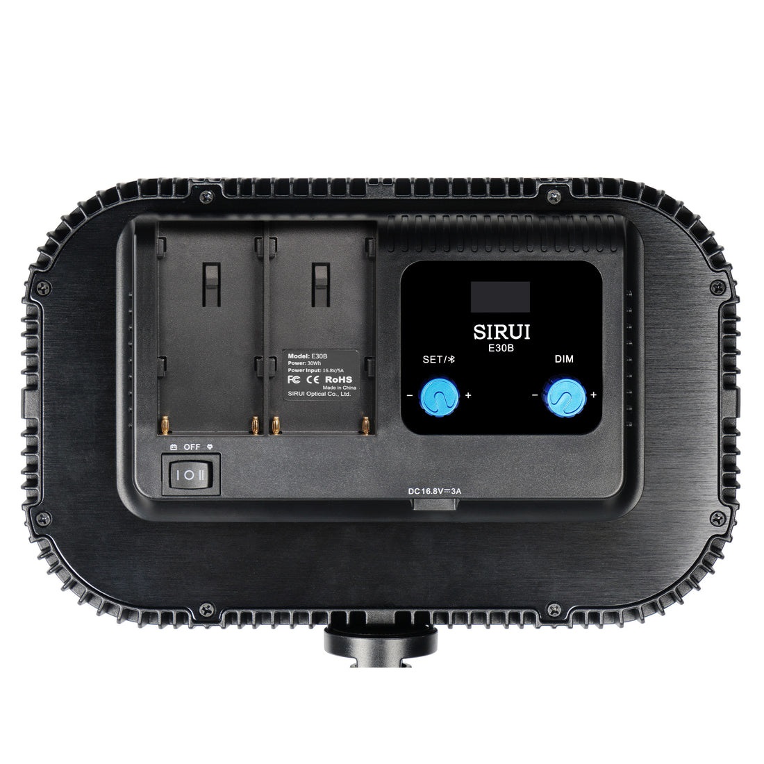 Sirui E30B - Pannello video LED dimmerabile bi-colore, 2800 K-7000 K, ultra compatto con filtro morbido per streaming e fotografia