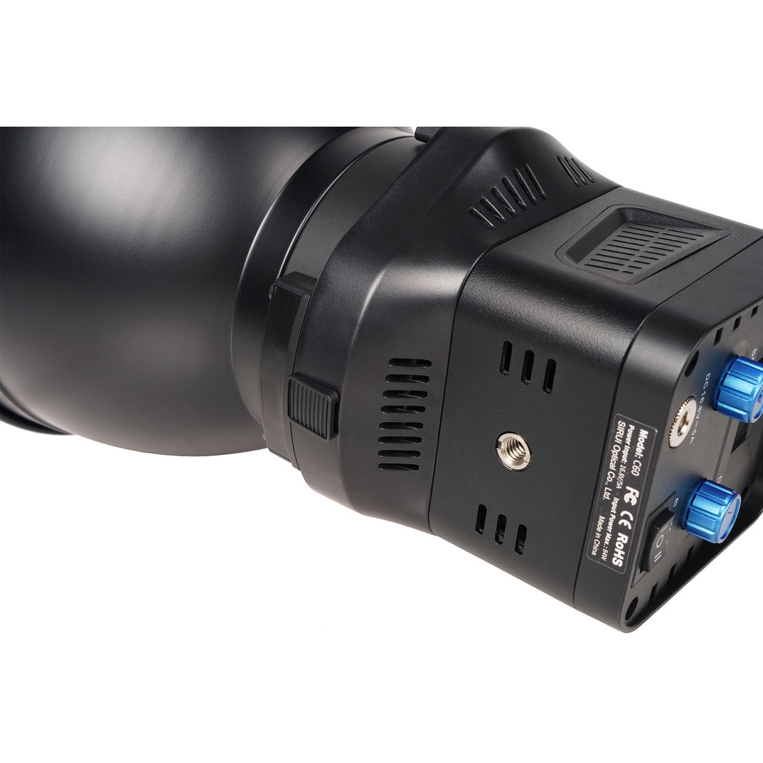 Sirui C60B Luce LED Bicolore 60W con Temperatura Colore 2800K-7000K, CRI 96, TLCI 98, 12 FX, Ultra Silenziosa, Supporto Bowens e Controllo tramite App