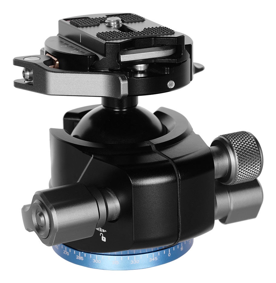 Sirui Testa a Sfera KS-20 - Testa a Basso Profilo da 33mm con Panoramica a 360° in Alluminio per Fotocamera DSLR e Videocamera, Carico Massimo 18kg