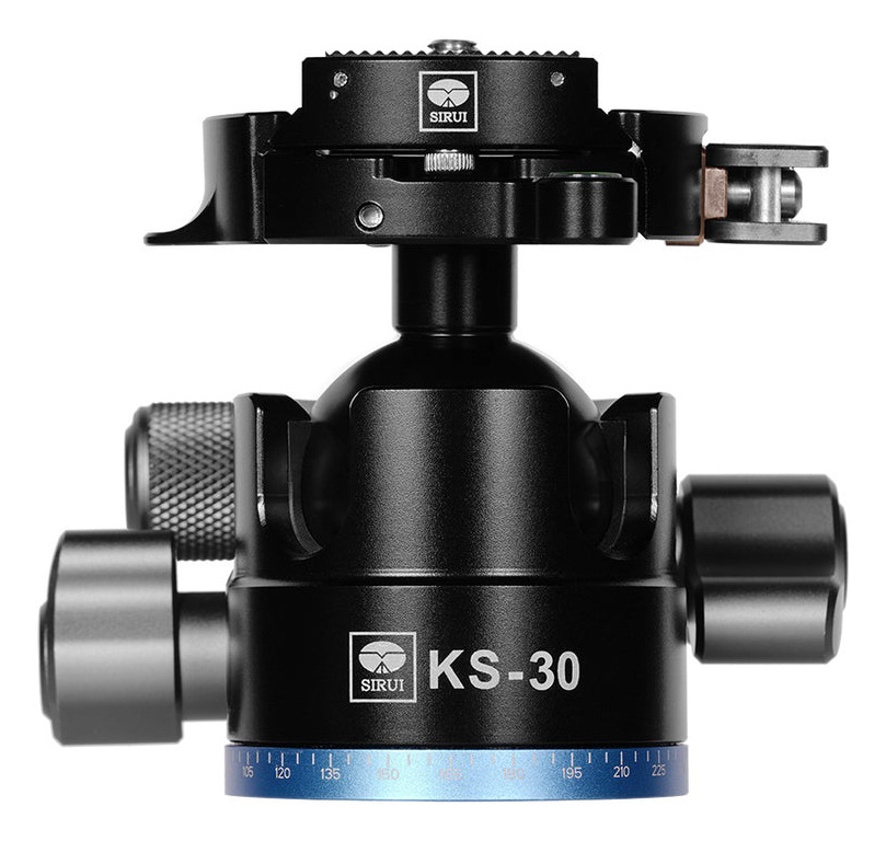 Sirui KS-30 Testa a Sfera a Basso Profilo 36mm con Panoramica a 360° in Alluminio - Carico Massimo 20kg per Fotocamera e Videocamera