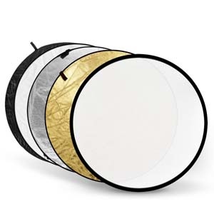 Godox RFT-05 - Kit Disco 5 in 1 Riflettore Pieghevole 80 cm con Oro, Argento, Bianco, Nero e Bianco Traslucido