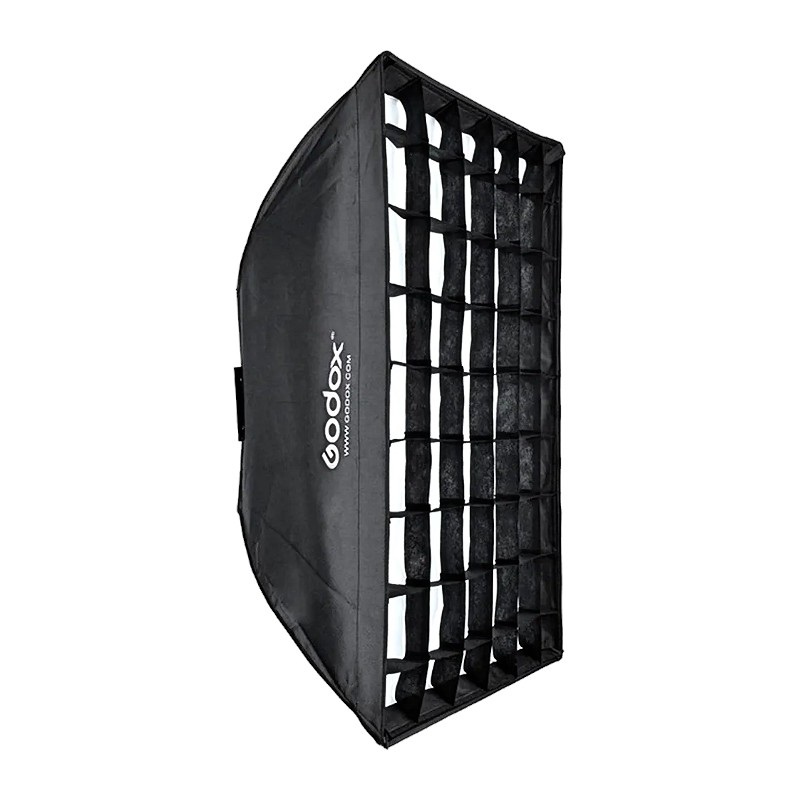 Godox Softbox Rettangolare 80x120cm con Attacco Bowens e Griglia a Nido d'Ape