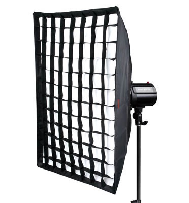 Godox Softbox 50x70 cm con Griglia a Nido d'Ape - Supporto Universale, Interno Argento, Compatibile con Flash Bowens S-mount