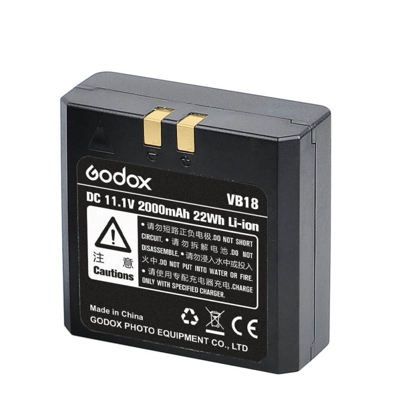 Godox VB-18 Batteria Ricaricabile Litio per Flash V850, V850II, V860 e V860II - Fino a 650 Lampi