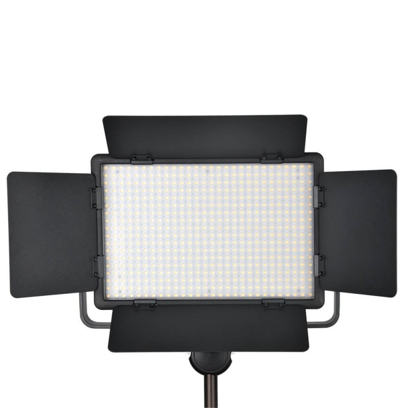Godox LED 500C Pannello LED Bi-Color Dimmerabile 3300K-5600K con Alette e Staffa di Montaggio